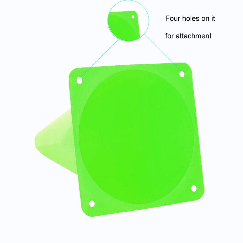 Alyoen 9 inch Traffic Cones, Plastic Sport Cones, Green Soccer Training Cones for Outdoor Activity & Festive Events (Sets of 10/15/ 20) - Image 3